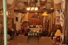 Looking inside one of the shops as we pass by.