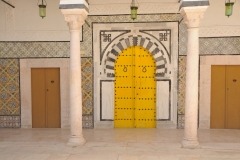 A popular color of yellow on a different door. 
