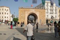 Just when you think you have seen everything a man is bathing in the fountain outside the entrance of the Medina