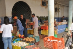 Locals shopping in the local daily market. 