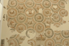 We were fortunate to visit the Bardo Museum, after its recent re opening. The Bardo National Museum  is a museum in Tunis with incredible collection of  Roman Mosaics found anywhere in the world.  Here you see art in the museum entrance lobby.