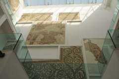 Looking down from floors above of the mosaic floors