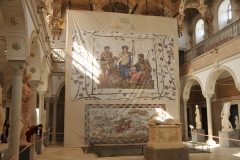 Generally, the mosaics of Bardo, such as the Virgil Mosaic, represent a unique source for research on everyday life in Roman Africa. From the Roman era, the museum also contains a rich collection of marble statues representing the deities and the Roman emperors .