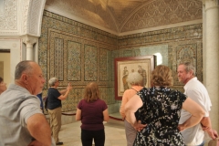 The mosaic works are incredible in art form as well as on the walls surrounding the art mosaic. 