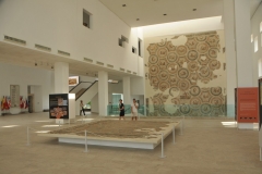 The lobby entrance of the museum. You saw earlier in a photo of the wall in the background displayed. 