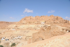 See our bus at the bottom left where we started walking. We eventually ended up at the top of the hillside.