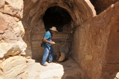 Mohamed showing us a former wine or water jug.