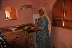 Our lunch today is a home hosted traditional lunch prepared by 2 sisters, our hosts, in a Berber family home, in Rus el Wad.   
