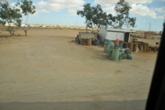 In the rural areas of Tunisia gas stations as we know it do not exist. They consist of 5 gallon and drums of gas along the Libyan border areas. The following photos are some of the areas to purchase gas. 
