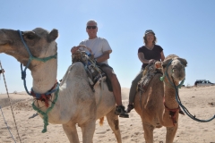 We had a great time riding the camels over the sand dunes for about 45 minutes. 