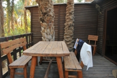 In the mornings we woke up to a full breakfast delivered to the table on the balcony for each of the bungalows.  You literally only had to step outside and there was breakfast waiting for you. 