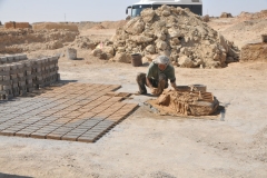 As we were leaving I looked back at this hard working man. I don't know of anyone that would do this back breaking work for $15 dollars a day.  That is hard work. 