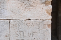 Graffiti from WWII from a soldier in 1943 named Steve still exists though all time and weather. It has never been removed. 