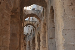 The estimated capacity is 35,000, and the sizes of the big and the small axes are respectively 486 feet by  400 feet. The amphitheater is built of stone blocks, located on a flat ground, and is exceptionally well conserved.