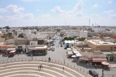 View of the city from the top of the Coliseum 