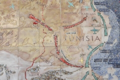 The arrows show where many of battles took place in Tunisia.