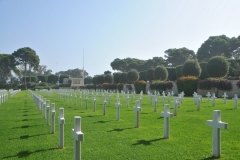 The crosses and the shadows from the morning sun. 