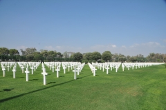 One last look at the cemetery, that covers 27 acres,  to say a prayer for these fallen comrades in arms. It is unknown to most people that this cemetery exists here.  These are Americans that died in some of the bloodiest battles in WWII fighting in North Africa . This was very moving for all of us. 