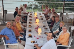 Our farewell dinner at Dar Zarrouk restaurant with Mohamed seated to the left of the table and our driver at the head of the table, we dined overlooking the Mediterranean sea below in the distance.  This was an awesome trip with great fellow travelers in both Algeria and now our last night in Tunisia. I met some incredible people along this journey. I learned so much that I never knew of this part of North Africa. It was a memorable and incredible adventure with great foods, places of interest and great weather the entire trip. 