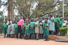 A group of students were visiting the Basilica during our visit on a field trip.