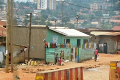 Preschool for children in the middle of who knows where on a dirt road in Kampala.