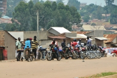 The motorcycles are called Boda Boda.  They are the Taxis for the country. In the countryside they are actually bicycles.
