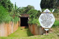 Tunnel constructed as an arms depot in 1971. It soon became the torture chamber of Idi Amin. A one way trip for thousands and thousands.. No one ever excaped.