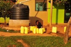 The infamous yellow water containers are found all along the road at wells in many of the villages.  No one has water delivered to their homes. That would be a luxury.  You have to carry it yourself to your home daily.