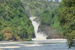 The actual headwaters, beginning of the Nile River,  where it leaves Lake Victoria above