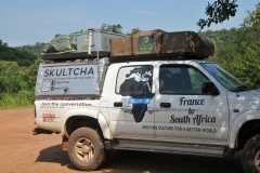 A couple is driving this vehicle from France to South Africa.  I wish them good luck.