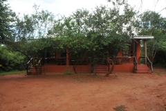 Checking into our lodge accommodations at the Ziwa Rhino Sanctuary in Uganda.