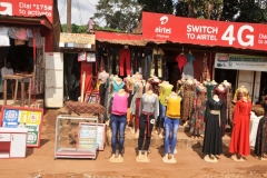 Latest fashions and 4 G net work Cell phones in the rear.