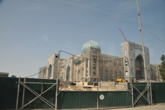 A new mosque being erected next to the old city.