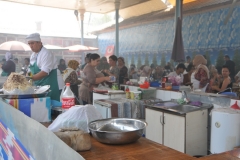 To the left in the photo is another version of Plov prepared to go.