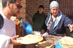 Aziz picking out some local bread for us to sample.