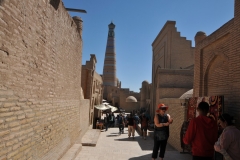 Narrow walking streets inside the walled city.