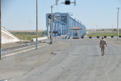 Waiting our turn to cross a  one way bridge