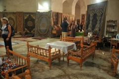 Bazaar where many hand made items are available for purchase from Bukhara.