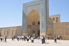 The mosque was known also as Jamia, Friday, mosque because all male inhabitants of the city were expected to attend the Friday prayer in this mosque. The courtyard was very large. When Genghis Khan conquered Bukhara and went inside the mosque he thought he was entering the ,local, royal palace. He was impressed by the tall minaret which flanked the mosque.