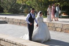 Handsome Groom and his soon to be Bride.