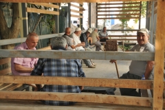 Group of retired men meting for an afternoon of friendship.