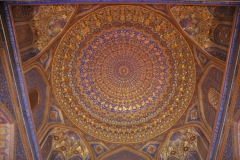 The interiors of the mosque contain gilding, imitating local brocade embroideries. Bibi-Khanym mosque was one of the most ambitious architectural projects of the Timurid period and influenced the architecture of Central Asia as well as of Iran and Afghanistan.